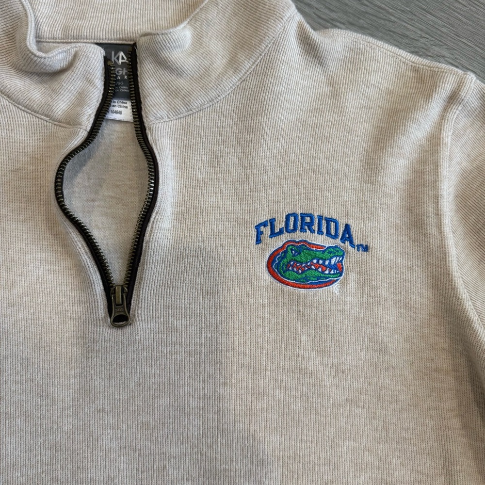 Knights Apparel Tan Zip-Up Sweater - Picture 2 of 3